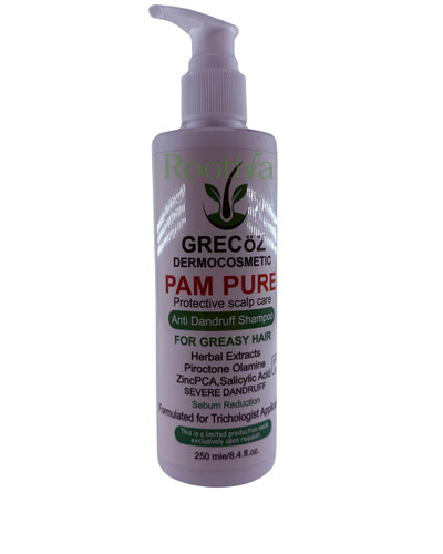 شامپو ضد قارچ و ضد شوره چرب پم پوره روت لایف Greco Pam pure Root life